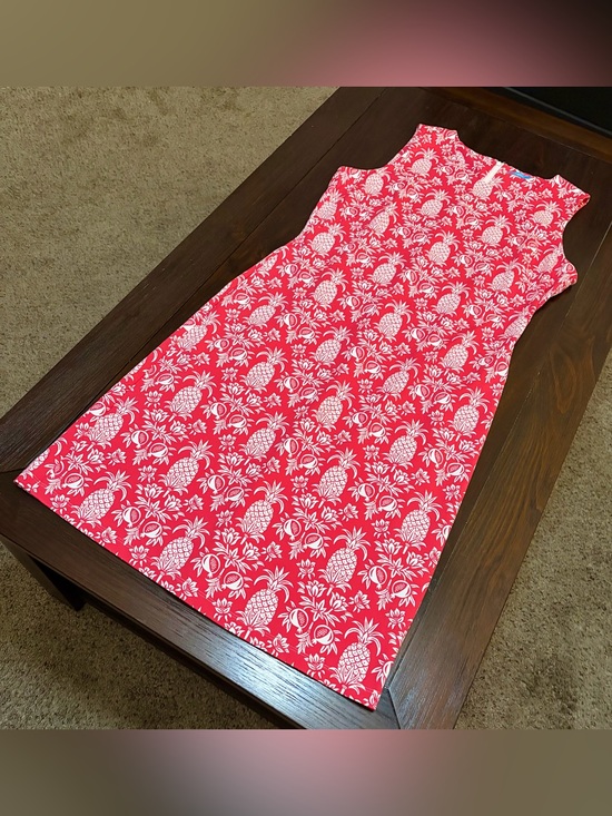 J. McLaughlin Dresses & Skirts - J. McLaughlin Sleeveless Dress Catalina Cloth
Red Pineapple Print Sheath